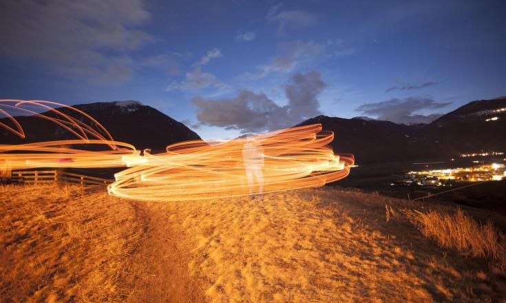 The Launching of Burning Disks in Venosta Valley